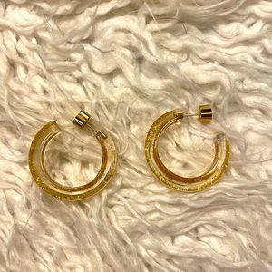 Alison Lou sold out Loucite Glitter Jelly Hoops